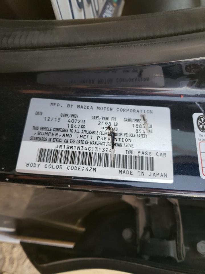 2016 Mazda 3 VIN JM1BM1N34G1313241 Copart auction photo, front end / side damage thumbnail 14