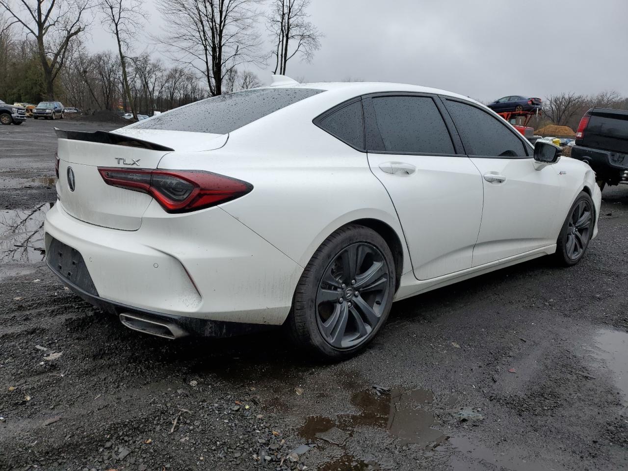2021 Acura TLX VIN 19UUB5F54MA010446 Copart auction photo, vandalism damage thumbnail 3