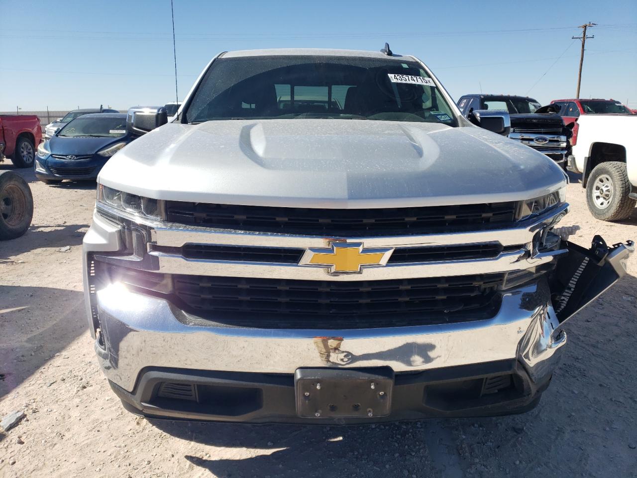2021 Chevrolet Silverado VIN 1GCPWCED8MZ335809 Copart auction photo, frame damage / front end damage thumbnail 5