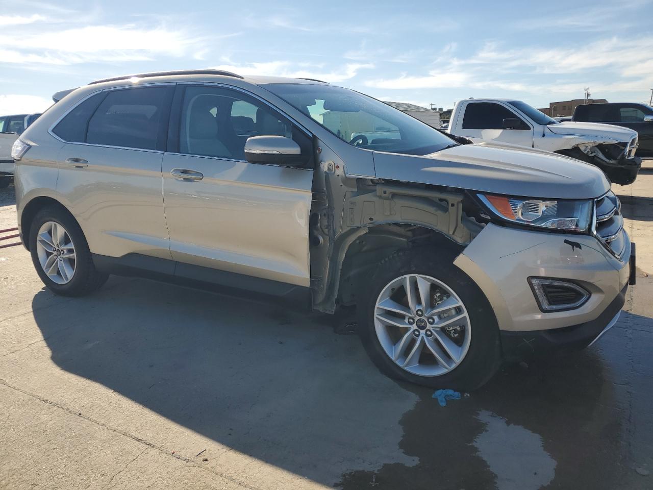 2018 Ford Edge VIN 2FMPK3J9XJBB38499 Copart auction photo, front end / side damage thumbnail 4