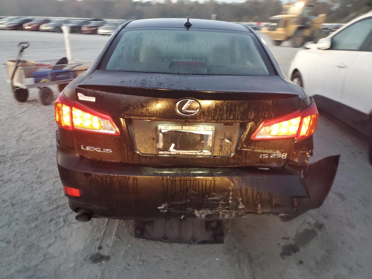 2009 Lexus IS VIN JTHBK262892086276 Copart auction photo, rear end damage thumbnail 6