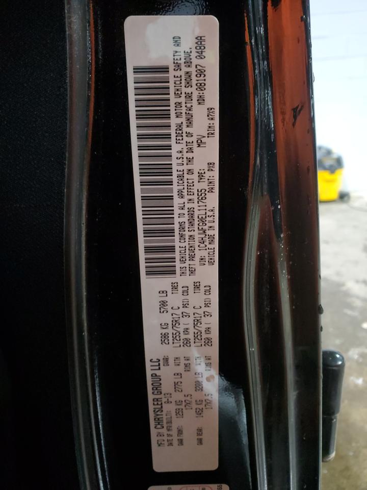2014 Jeep Wrangler VIN 1C4HJWFG0EL117655 Copart auction photo, rear end damage thumbnail 13
