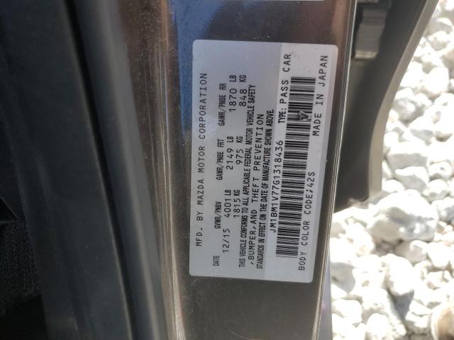 2016 Mazda 3 VIN JM1BM1V77G1318436 Copart auction photo, front end / side damage thumbnail 12