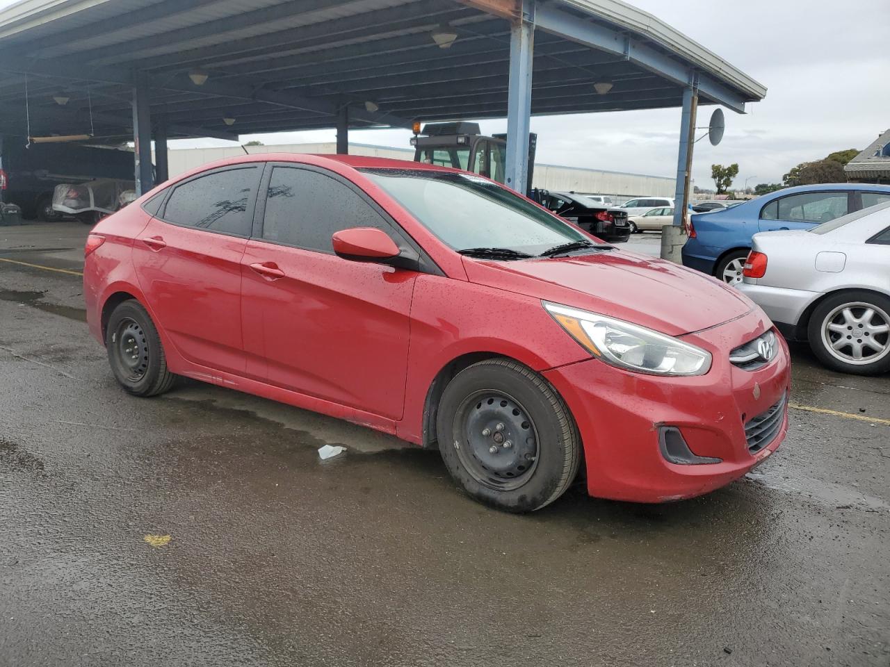 2015 Hyundai Accent VIN KMHCT4AE5FU797011 Copart auction photo, front end damage thumbnail 4