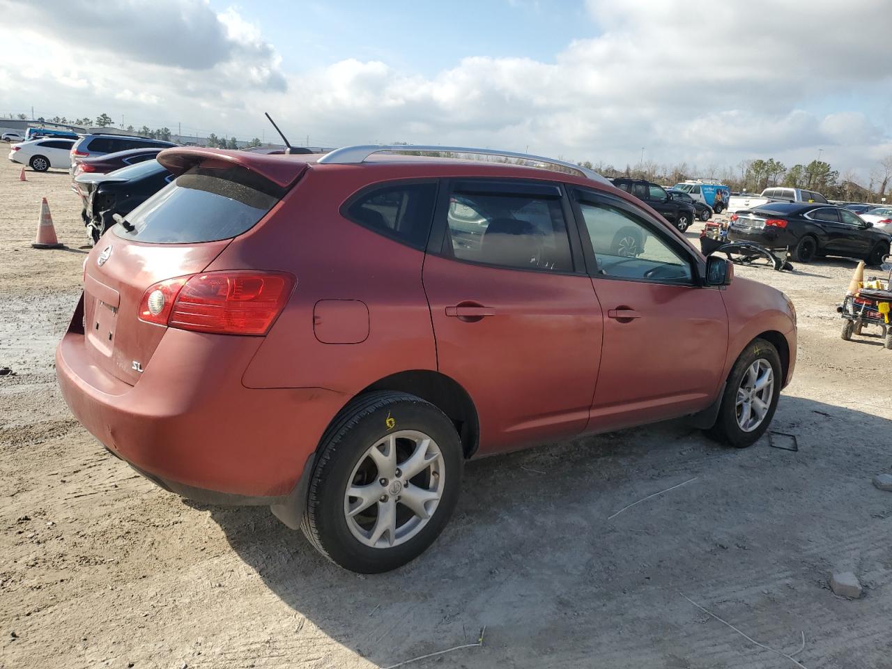 2008 Nissan Rogue VIN JN8AS58T58W003712 Copart auction photo, rear end damage thumbnail 3
