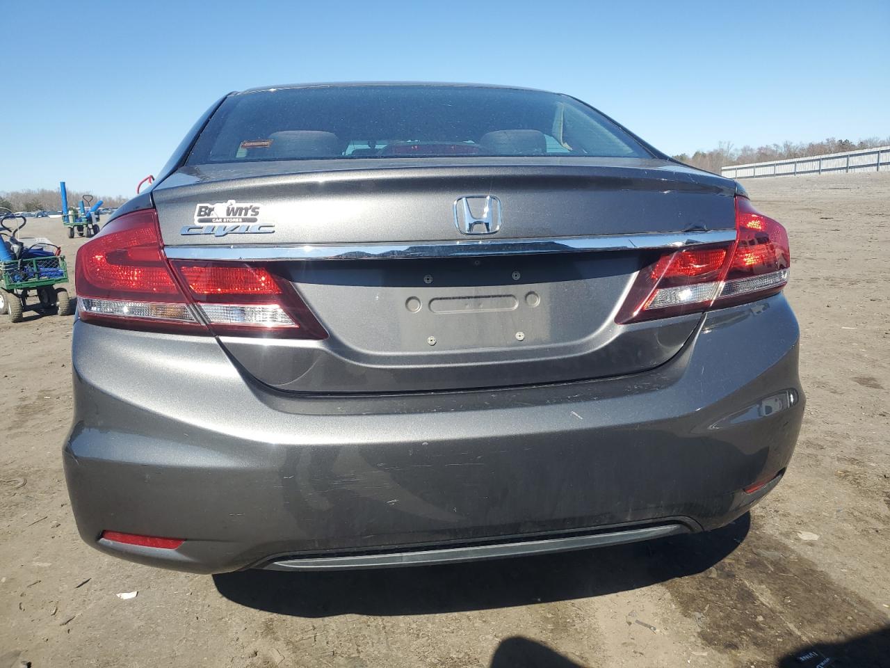 2013 Honda Civic VIN 2HGFB2F55DH562823 Copart auction photo, rear end / side damage thumbnail 6