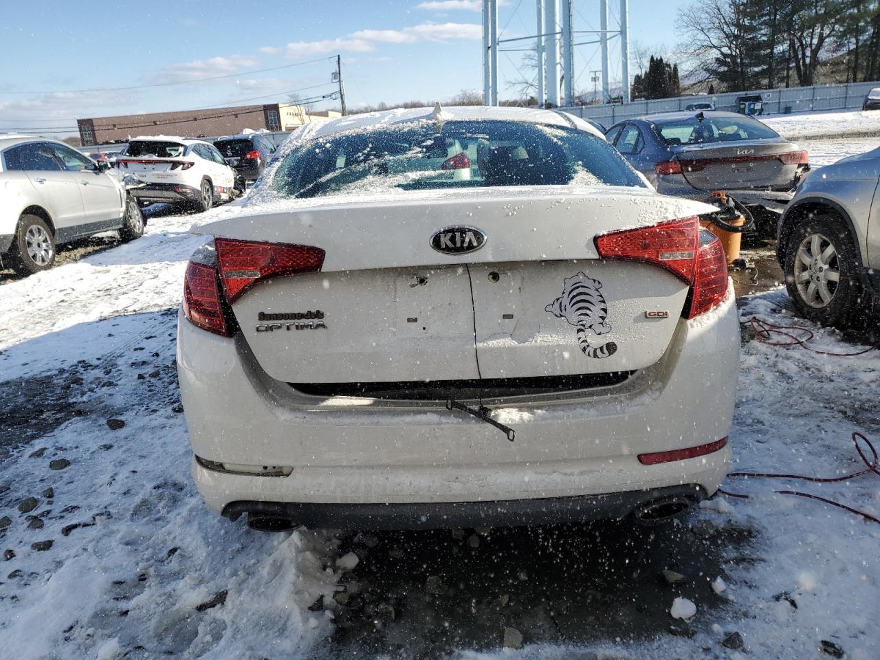 2013 KIA Optima VIN 5XXGM4A77DG143179 Copart auction photo, front end / rear end damage thumbnail 6