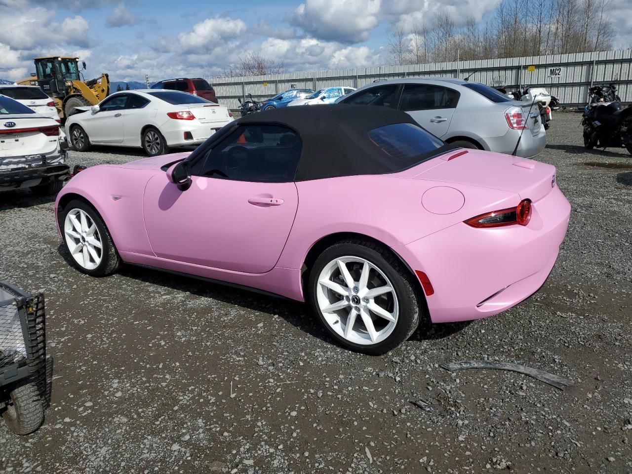 2020 Mazda MX-5 VIN JM1NDAD76L0416646 Copart auction photo, rear end / side damage thumbnail 2