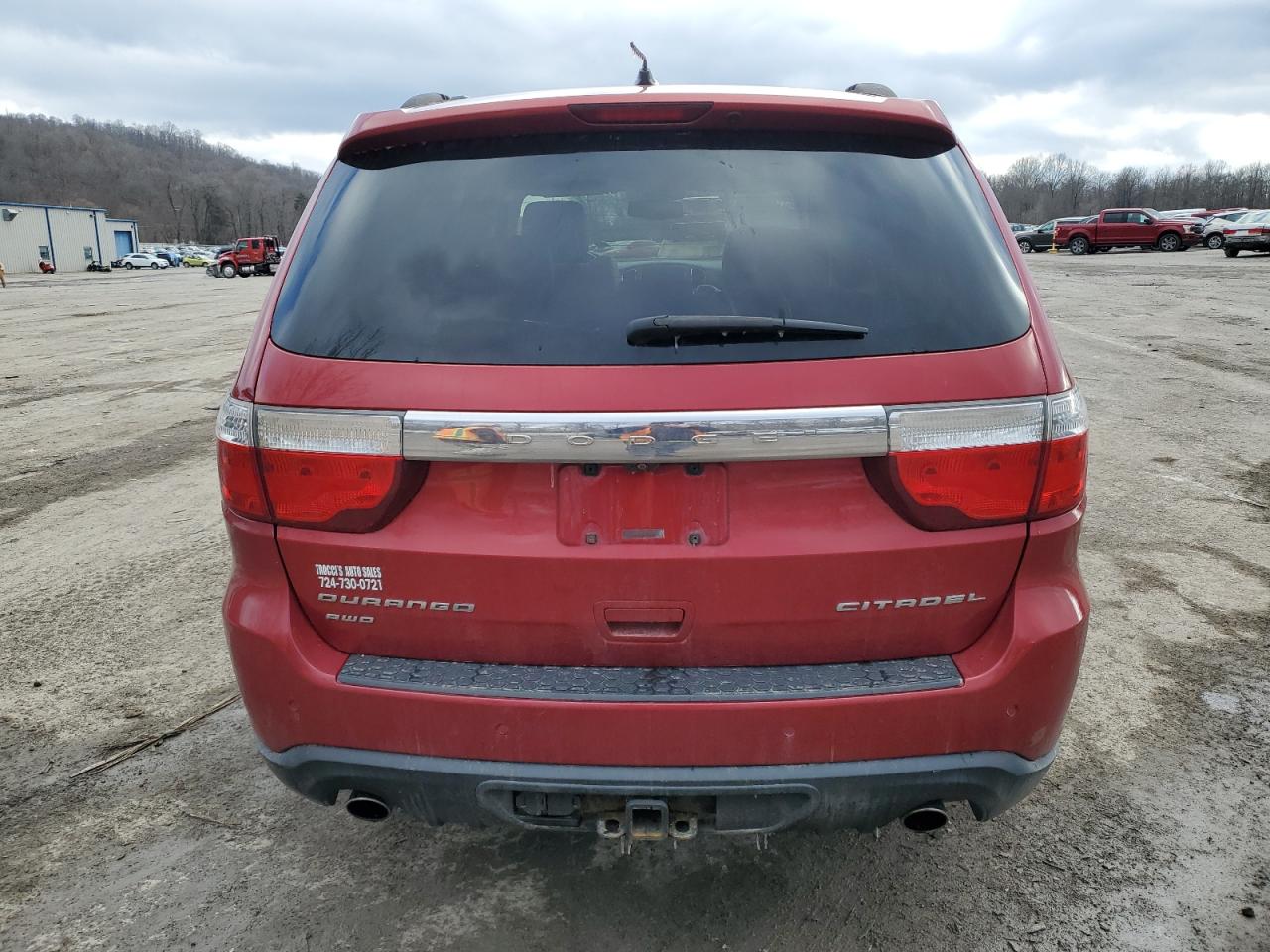 2011 Dodge Durango VIN 1D4SE5GT3BC698213 Copart auction photo, rollover damage thumbnail 6