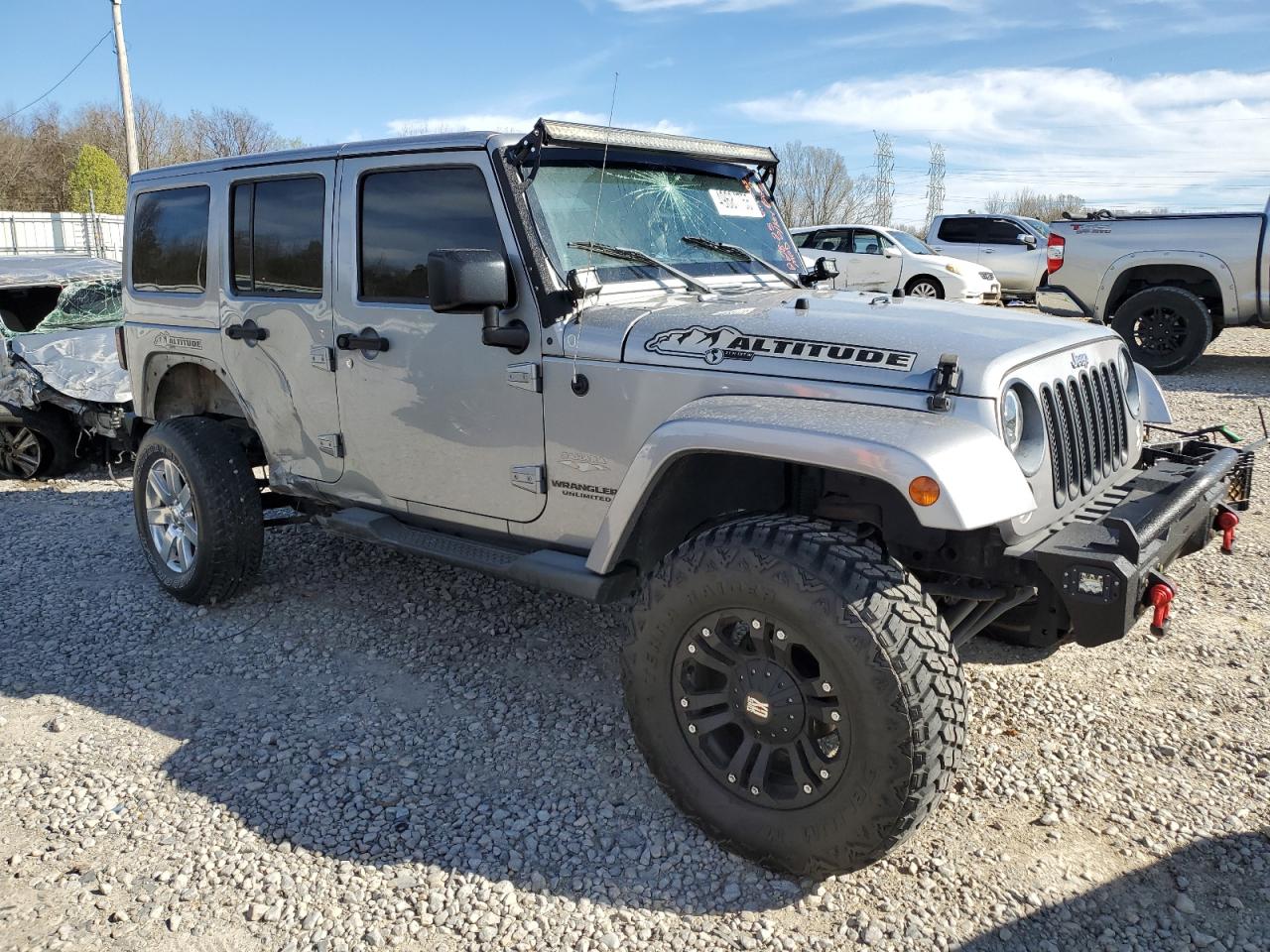 2014 Jeep Wrangler VIN 1C4BJWEG3EL305075 Copart auction photo, side / all over damage thumbnail 4