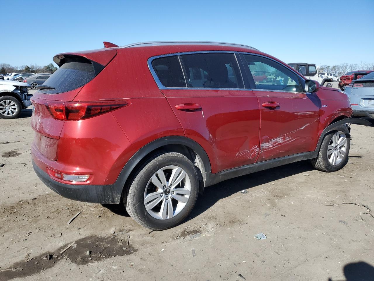2017 KIA Sportage VIN KNDPMCAC8H7287166 Copart auction photo, front end / side damage thumbnail 3