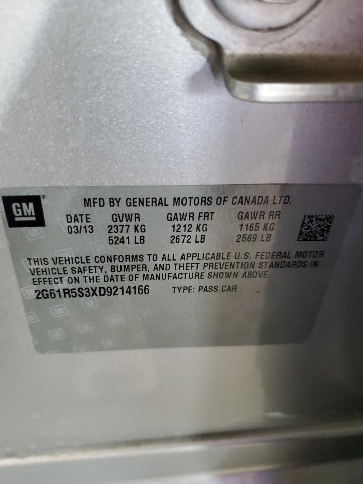 2013 Cadillac XTS VIN 2G61R5S3XD9214166 Copart auction photo, front end damage thumbnail 12