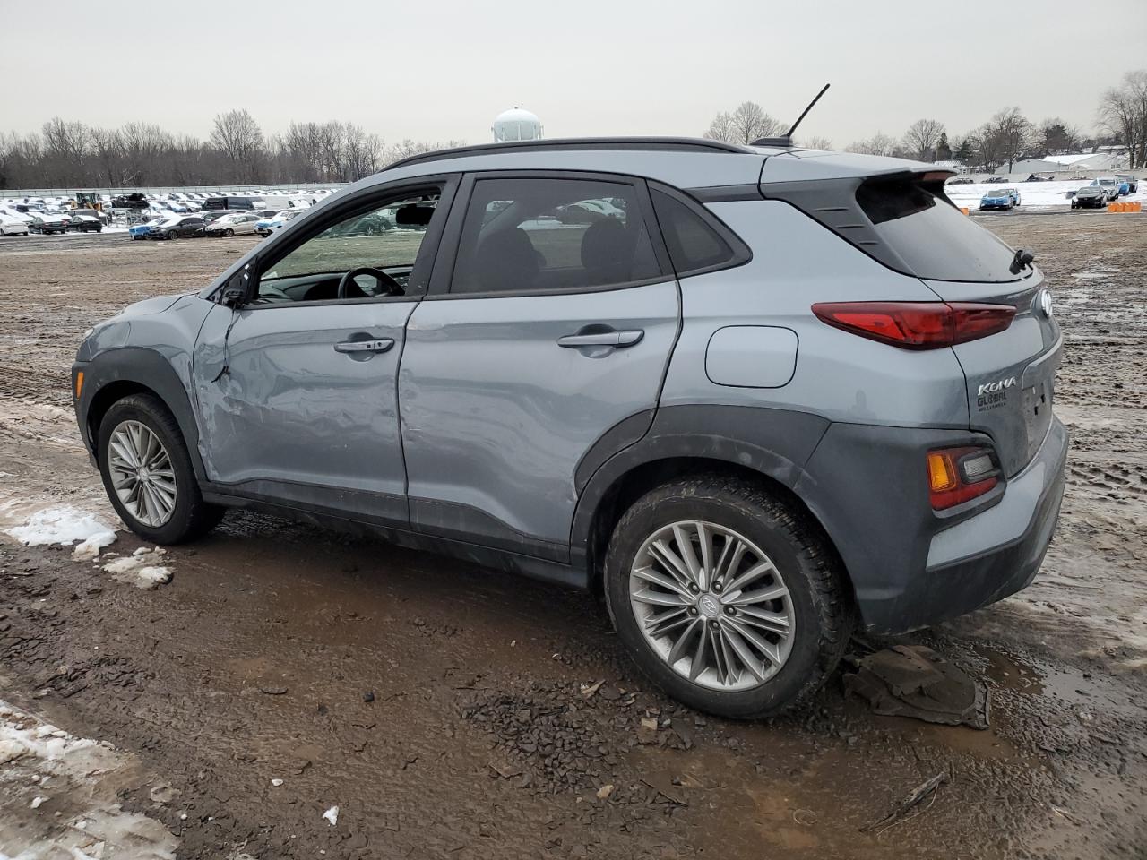 2018 Hyundai Kona VIN KM8K2CAA6JU078798 Copart auction photo, side / front end damage thumbnail 2