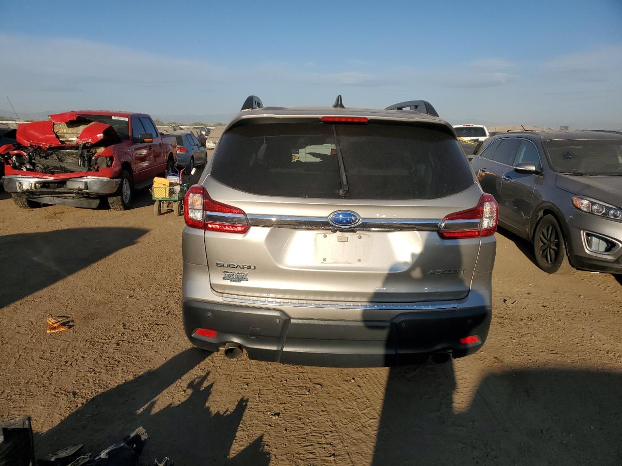 2019 Subaru Ascent VIN 4S4WMAFD8K3467100 Copart auction photo, front end / burn damage thumbnail 6