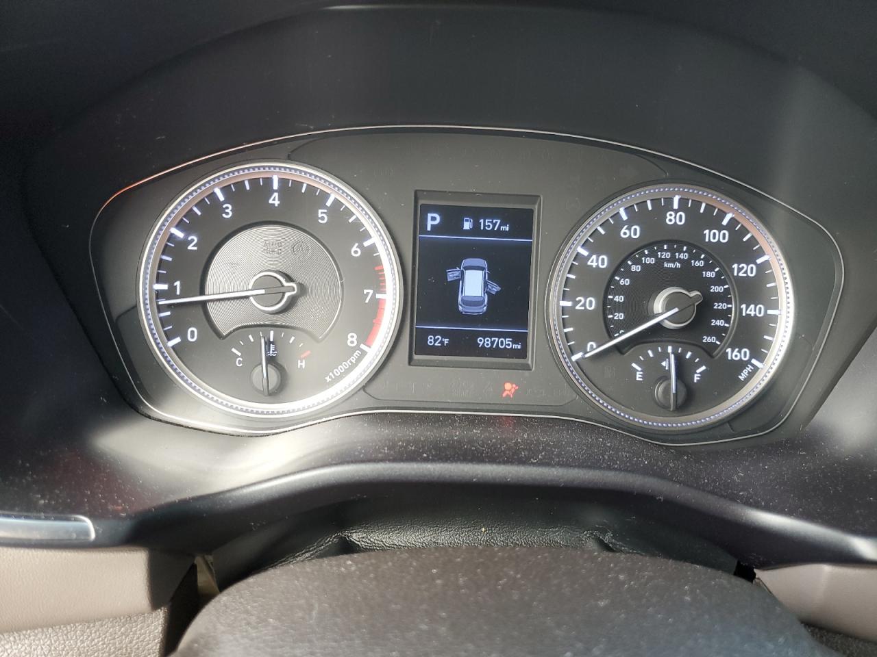 2019 Hyundai Santa Fe VIN 5NMS23AD2KH107107 Copart auction photo, side / minor dent/scratches damage thumbnail 9