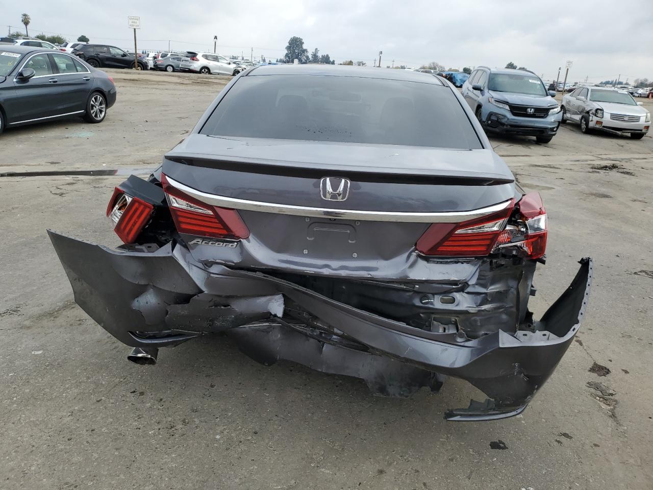 2017 Honda Accord VIN 1HGCR2F57HA154259 Copart auction photo, rear end damage thumbnail 6