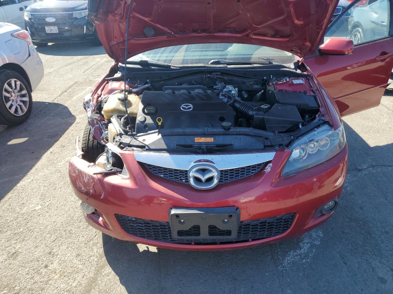 2006 Mazda 6 VIN 1YVHP80DX65M34612 Copart auction photo, front end / side damage thumbnail 11