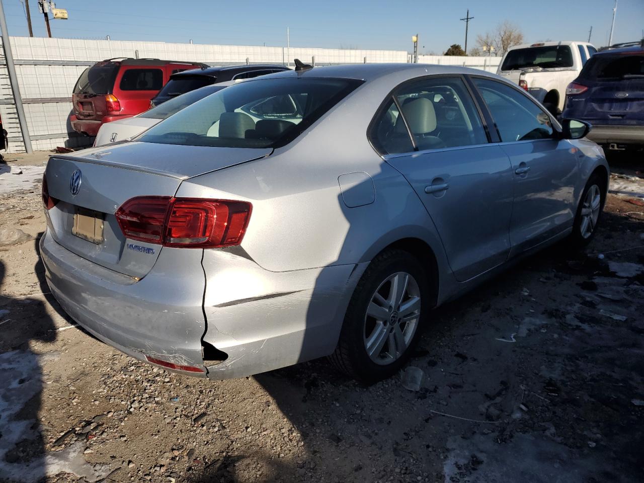 2014 Volkswagen Jetta VIN 3VW637AJ9EM268869 Copart auction photo, rear end / mechanical damage thumbnail 3