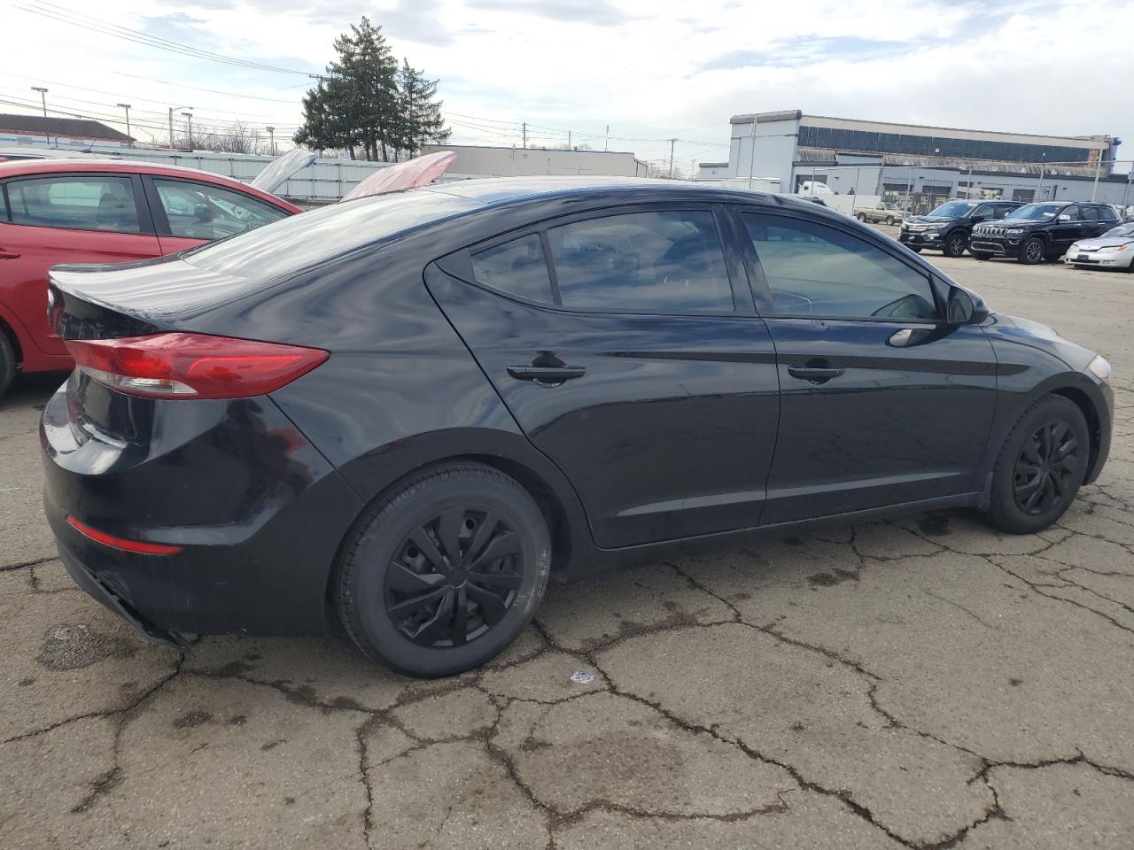 2018 Hyundai Elantra VIN 5NPD74LFXJH321861 Copart auction photo, front end / side damage thumbnail 3