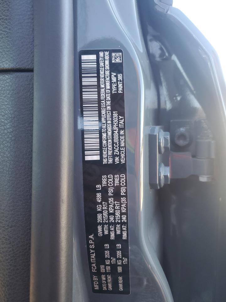 2018 Jeep Renegade VIN ZACCJBBB4JPH30381 Copart auction photo, front end / minor dent/scratches damage thumbnail 13
