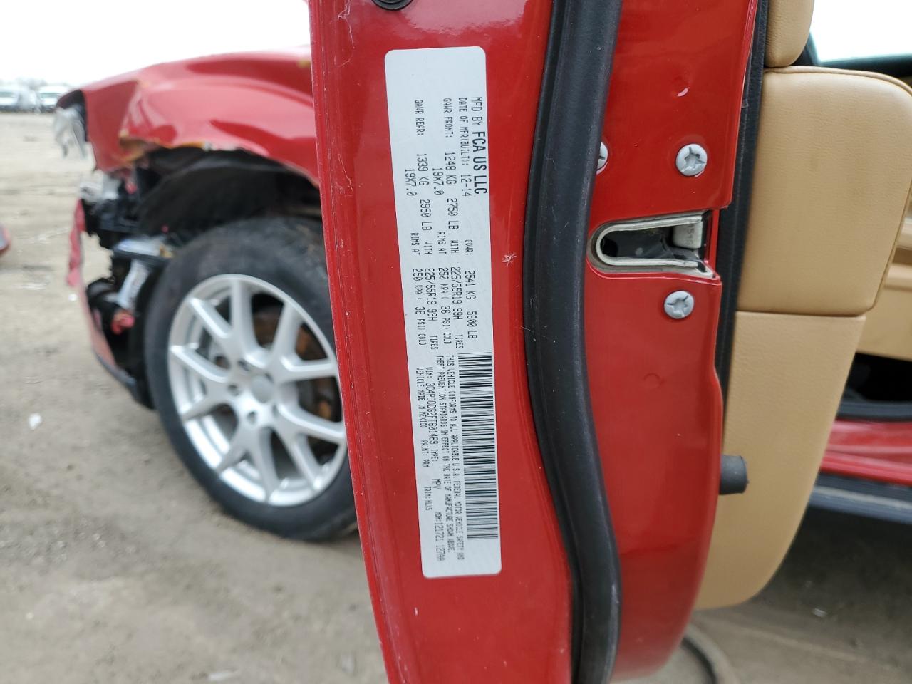 2015 Dodge Journey VIN 3C4PDDDG2FT601469 Copart auction photo, all over damage thumbnail 15