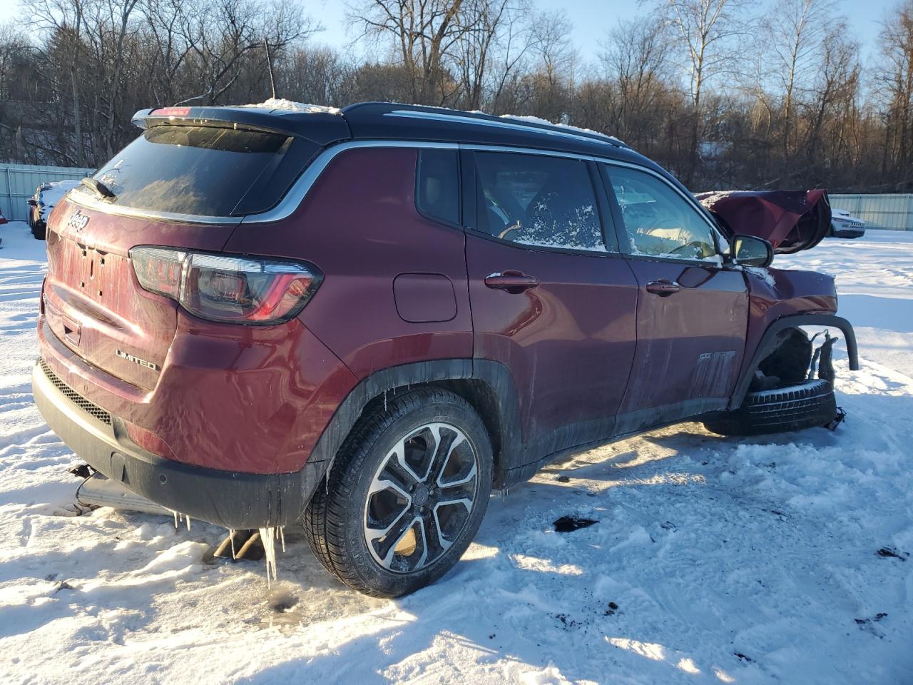 2022 Jeep Compass VIN 3C4NJDCBXNT103914 Copart auction photo, all over damage thumbnail 3
