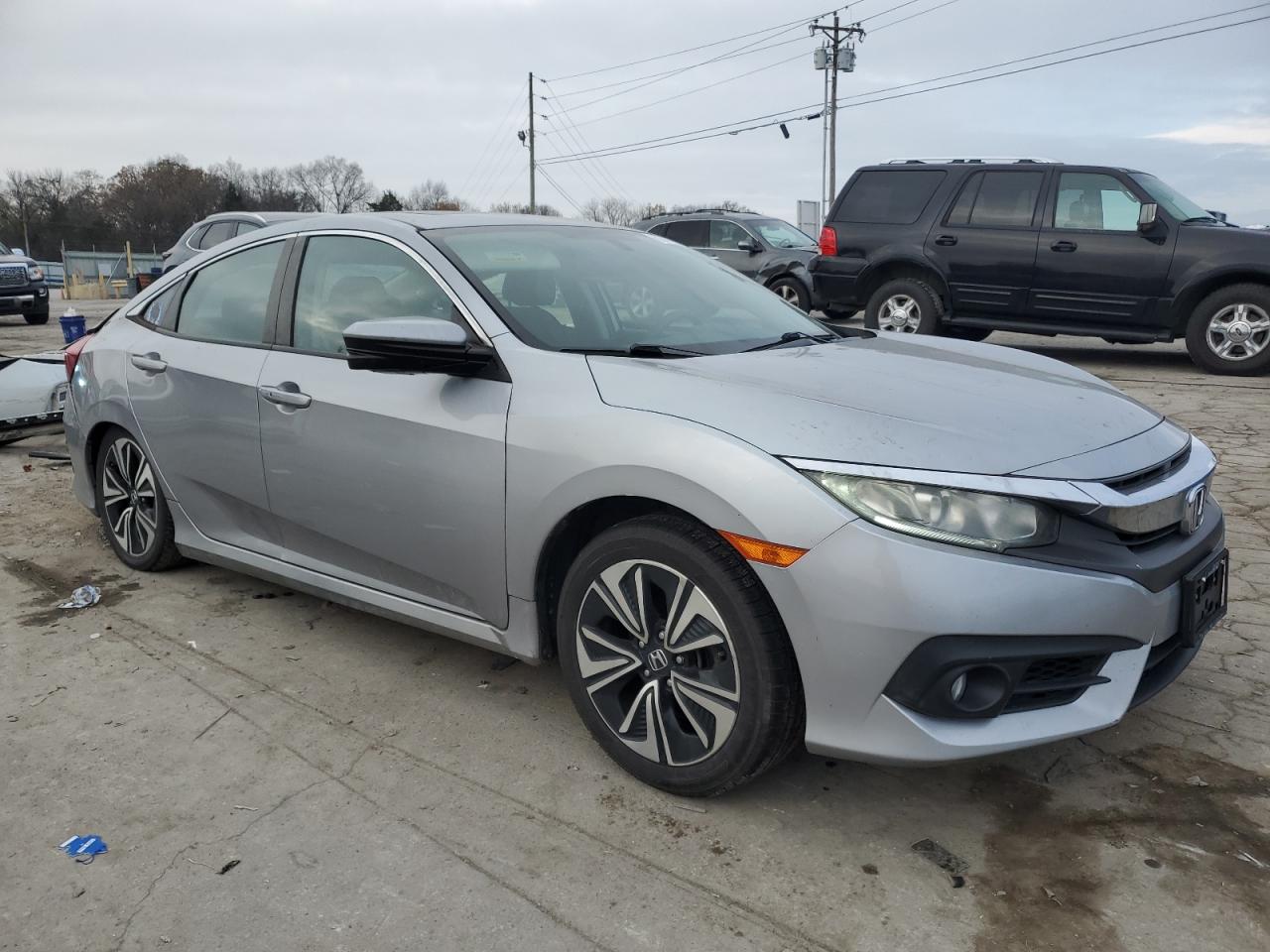 2016 Honda Civic VIN 2HGFC1F35GH637806 Copart auction photo, side / rear end damage thumbnail 4