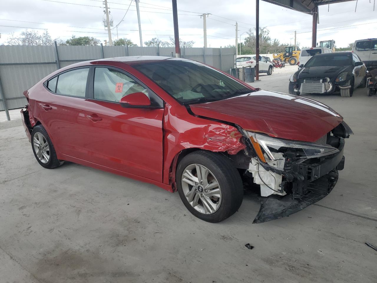2020 Hyundai Elantra VIN KMHD84LF4LU046733 Copart auction photo, all over / mechanical damage thumbnail 4