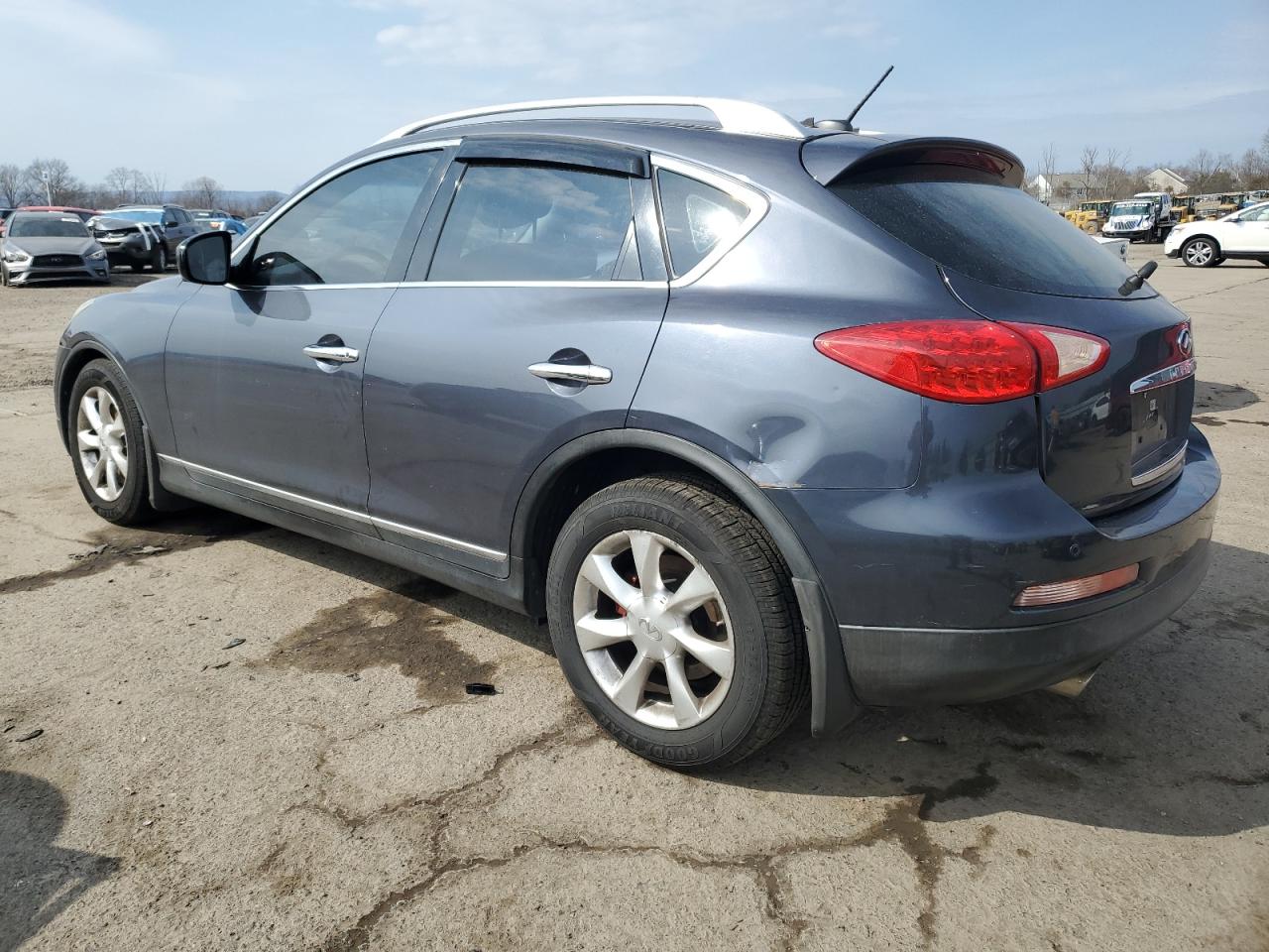 2010 Infiniti EX VIN JN1AJ0HR3AM750378 Copart auction photo, side / front end damage thumbnail 2