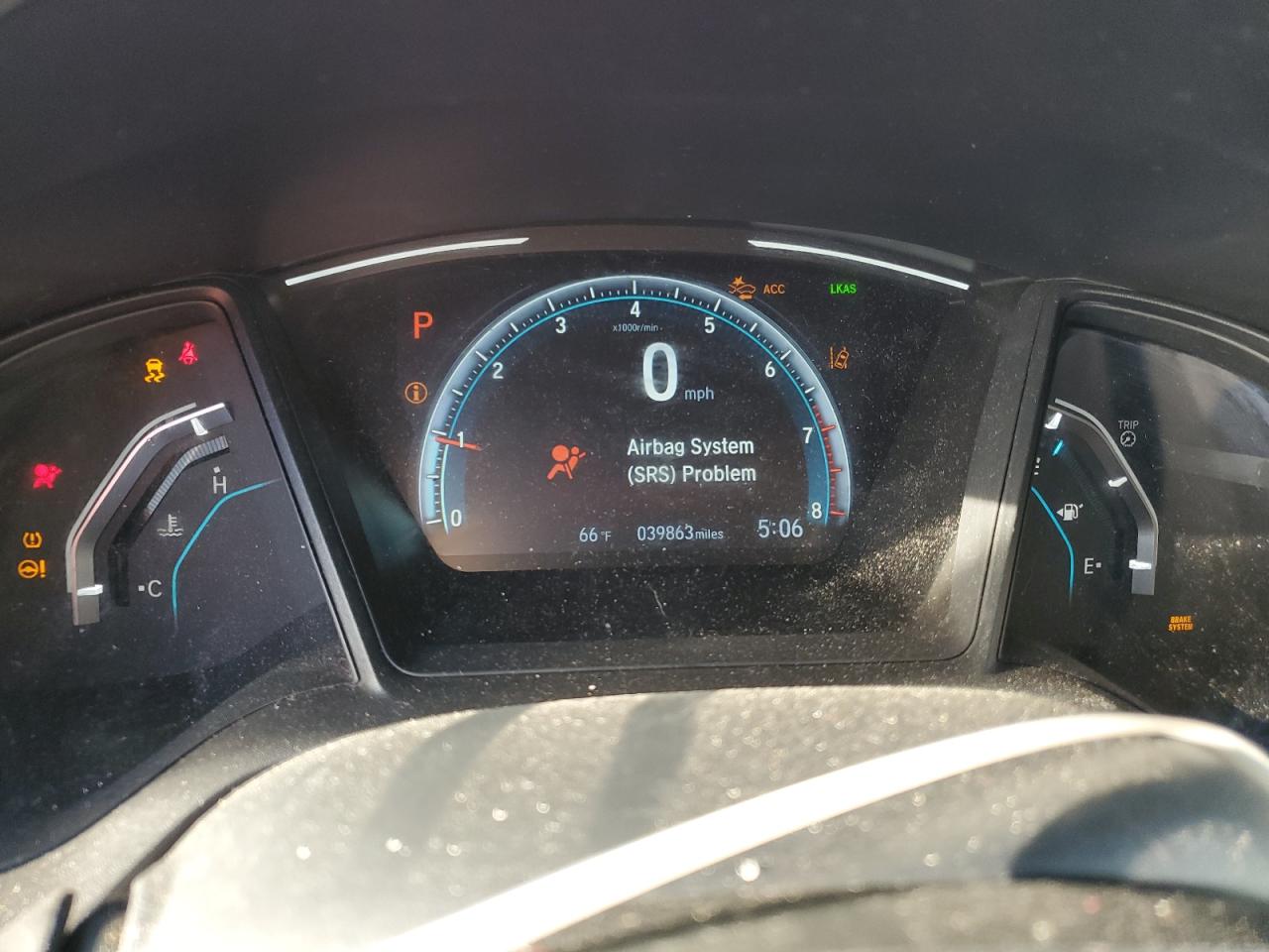 2020 Honda Civic VIN 2HGFC2F61LH580238 Copart auction photo, side / undercarriage damage thumbnail 9