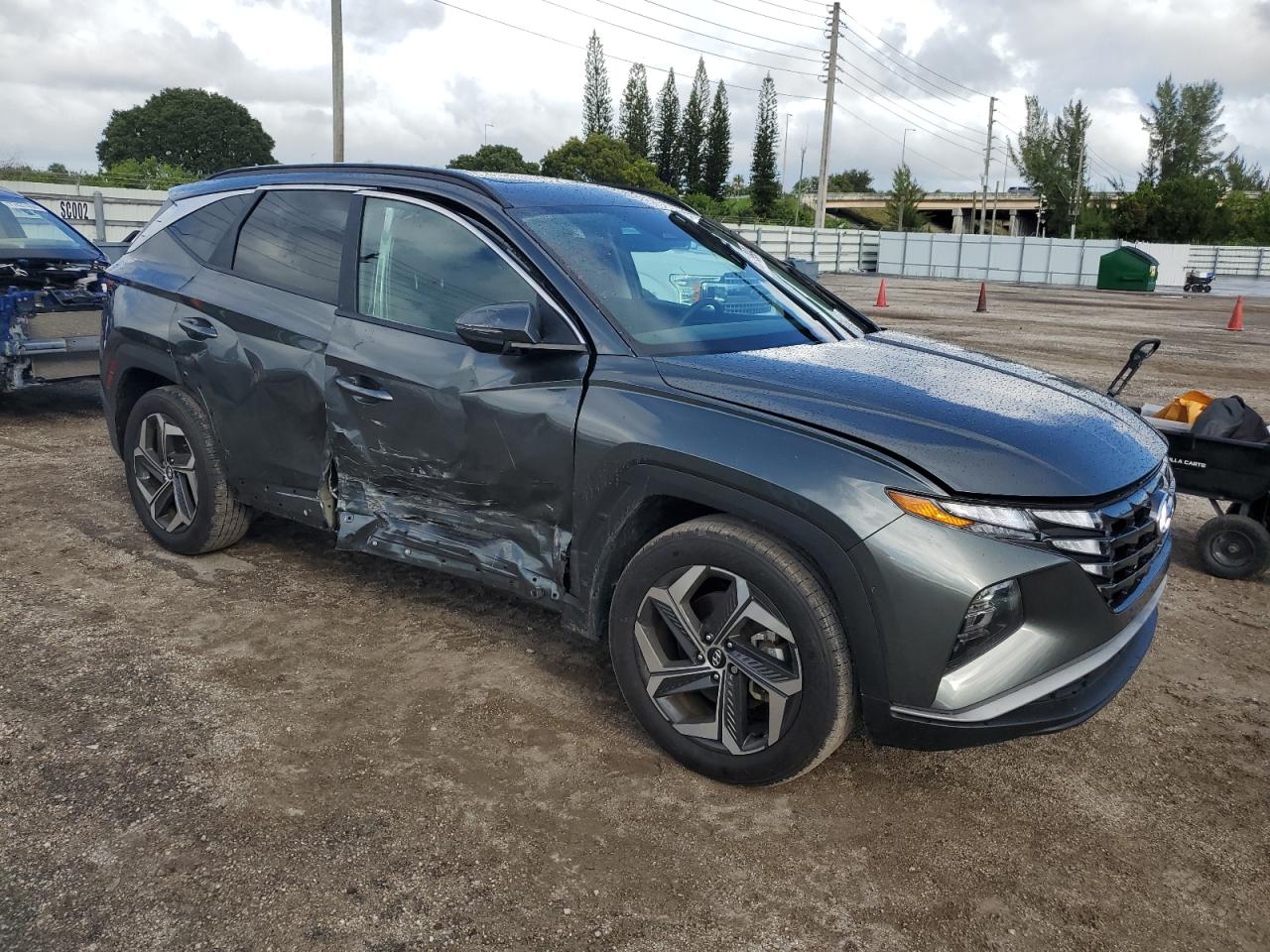 2022 Hyundai Tucson VIN 5NMJF3AE8NH147107 Copart auction photo, side damage thumbnail 4