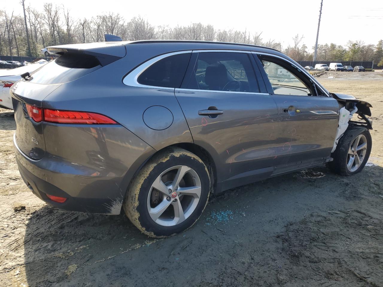 2019 Jaguar F-Pace VIN SADCJ2FX2KA396248 Copart auction photo, front end / side damage thumbnail 3
