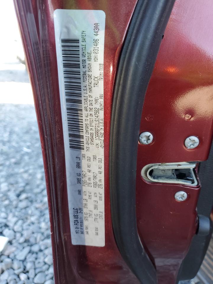 2020 RAM 1500 VIN 1C6RR6FG1LS147562 Copart auction photo, all over damage thumbnail 12