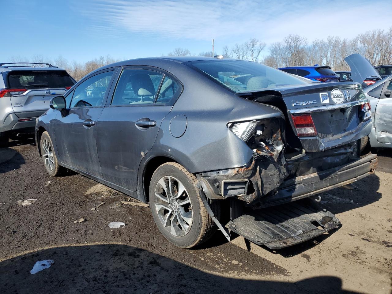 2013 Honda Civic VIN 2HGFB2F92DH512013 Copart auction photo, rear end damage thumbnail 2