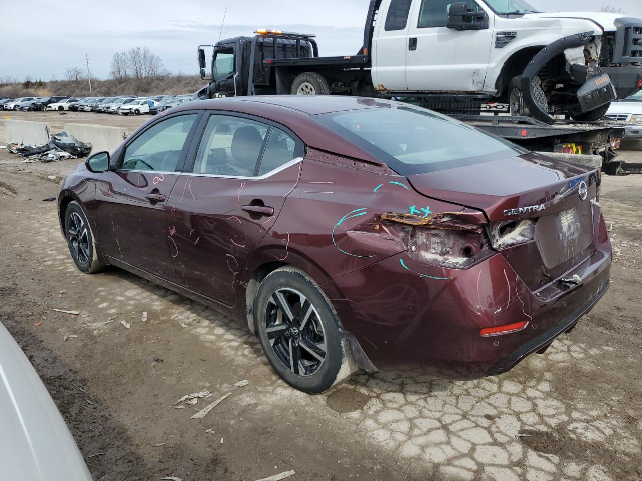 2024 Nissan Sentra VIN 3N1AB8CV2RY224011 Copart auction photo, rear end / side damage thumbnail 2