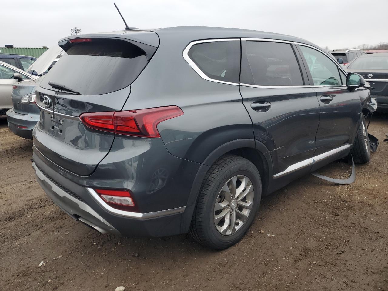 2020 Hyundai Santa Fe VIN 5NMS23ADXLH263137 Copart auction photo, front end / side damage thumbnail 3
