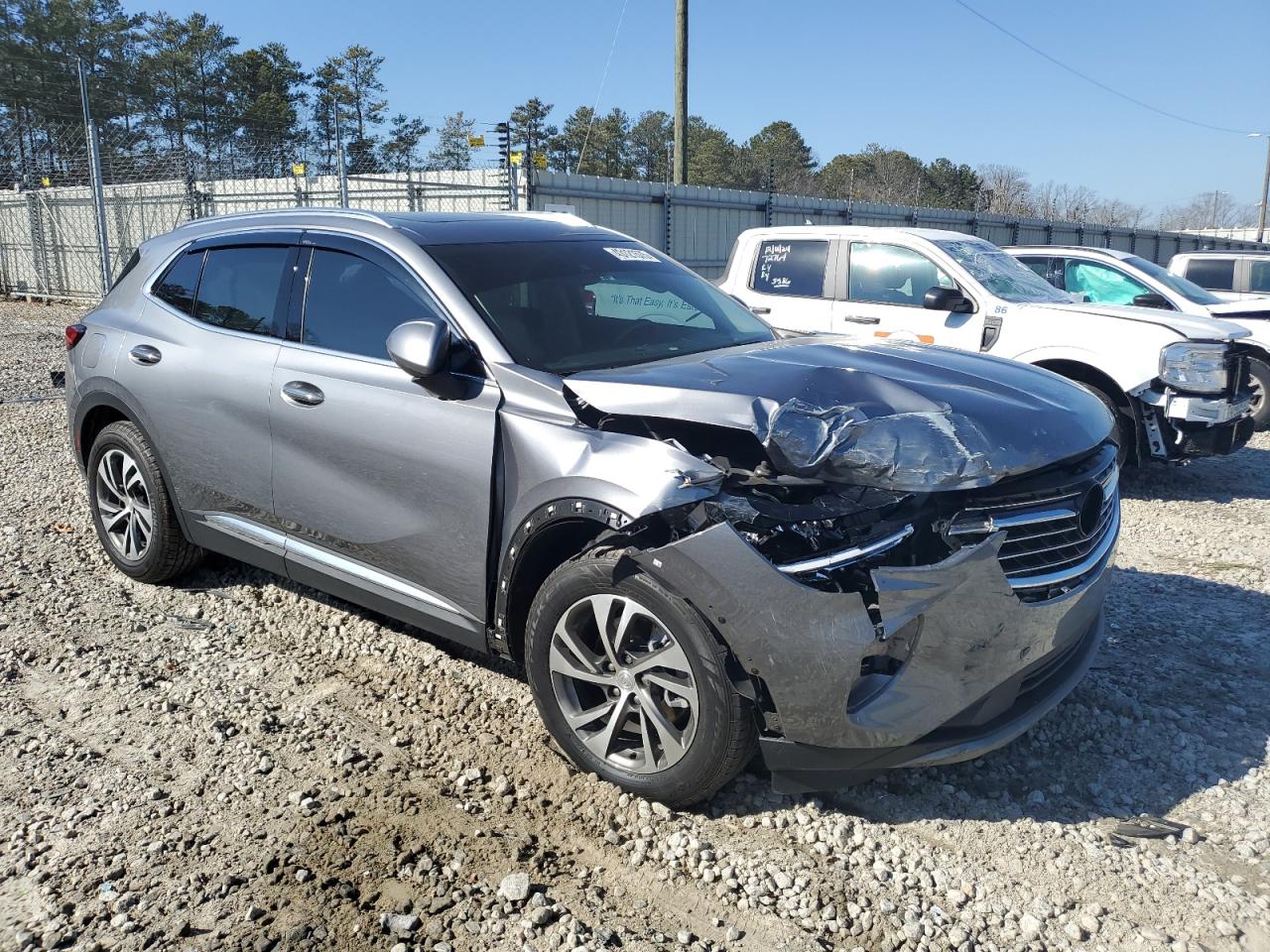 2021 Buick Envision VIN LRBFZNR4XMD190826 Copart auction photo, front end damage thumbnail 4