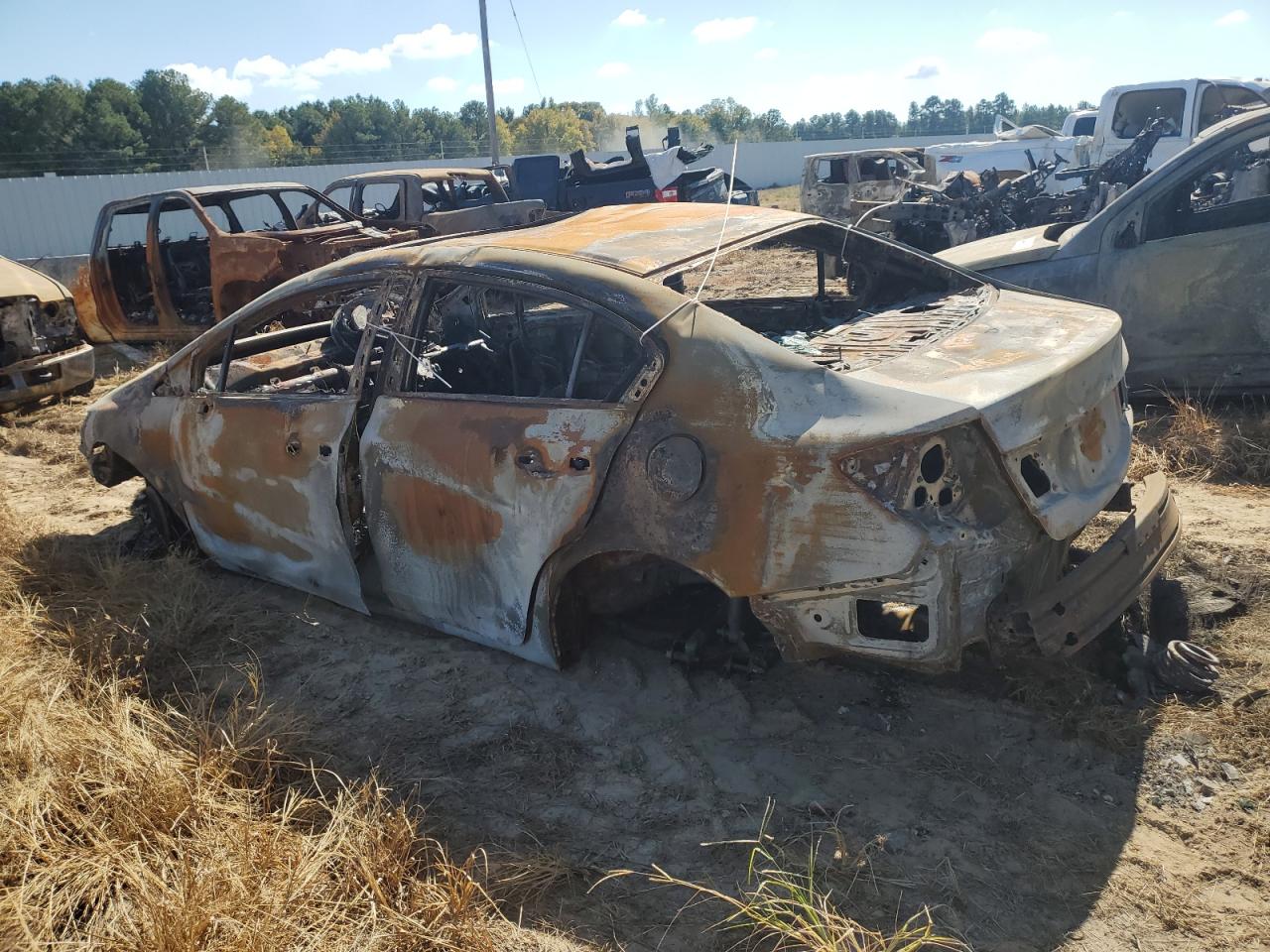 2013 Honda Civic VIN 2HGFB2F81DH508056 Copart auction photo, burn damage thumbnail 2