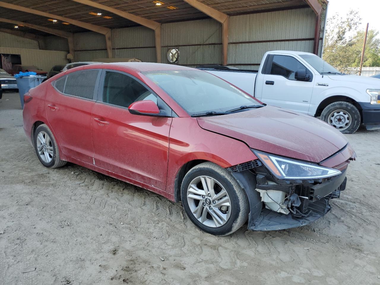 2019 Hyundai Elantra VIN KMHD84LF0KU744710 Copart auction photo, front end / minor dent/scratches damage thumbnail 4
