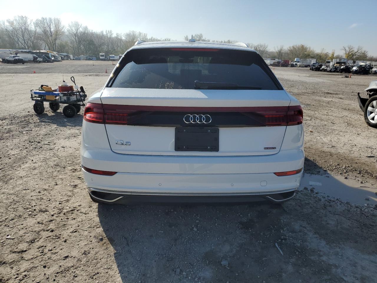 2022 Audi Q8 VIN WA1BVBF16ND017319 Copart auction photo, side / undercarriage damage thumbnail 6
