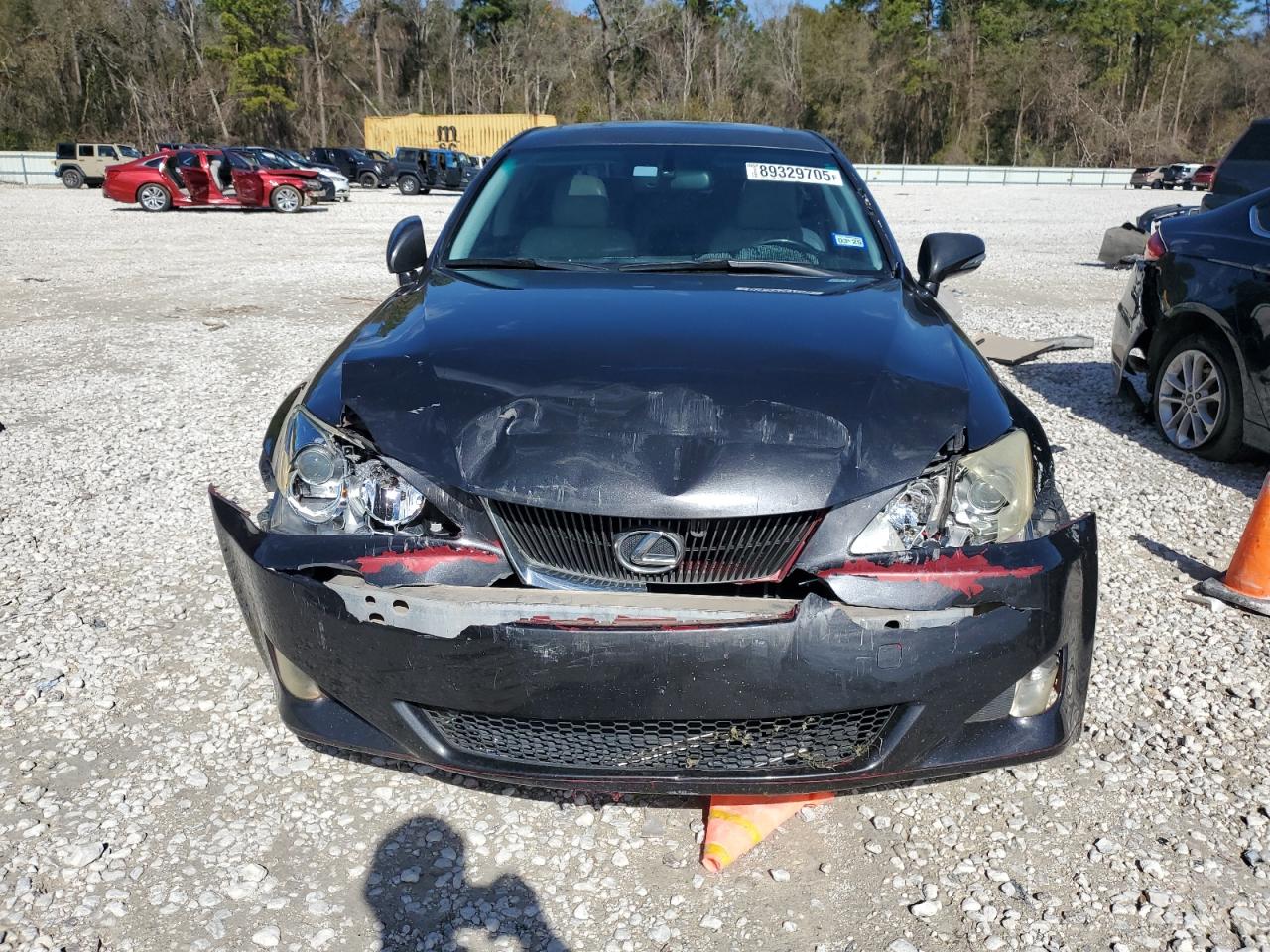 2009 Lexus IS VIN JTHBE262595021956 Copart auction photo, front end / side damage thumbnail 5