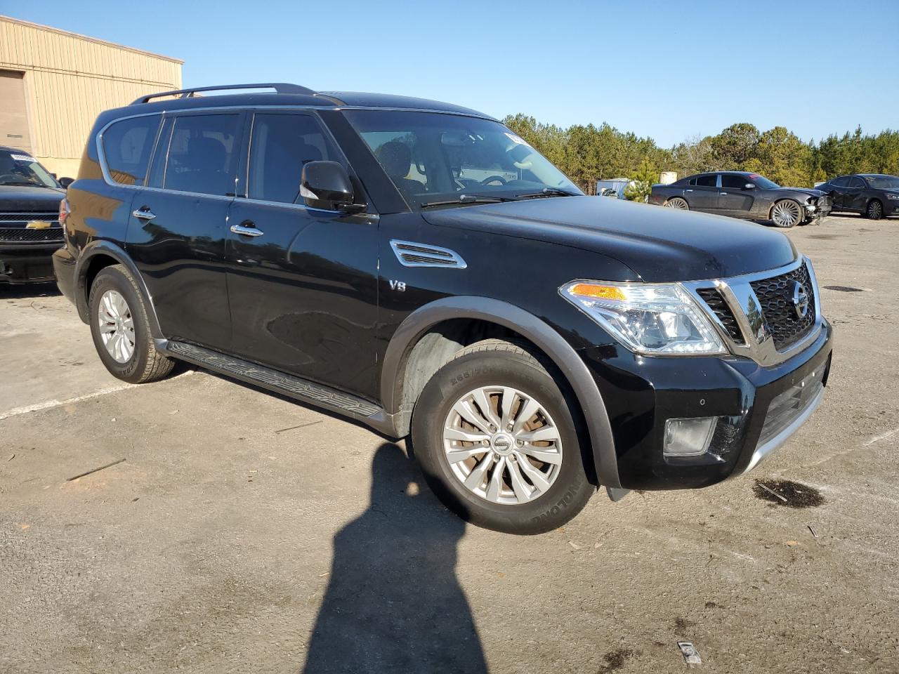 2017 Nissan Armada VIN JN8AY2ND6H9007194 Copart auction photo, burn - engine damage thumbnail 4