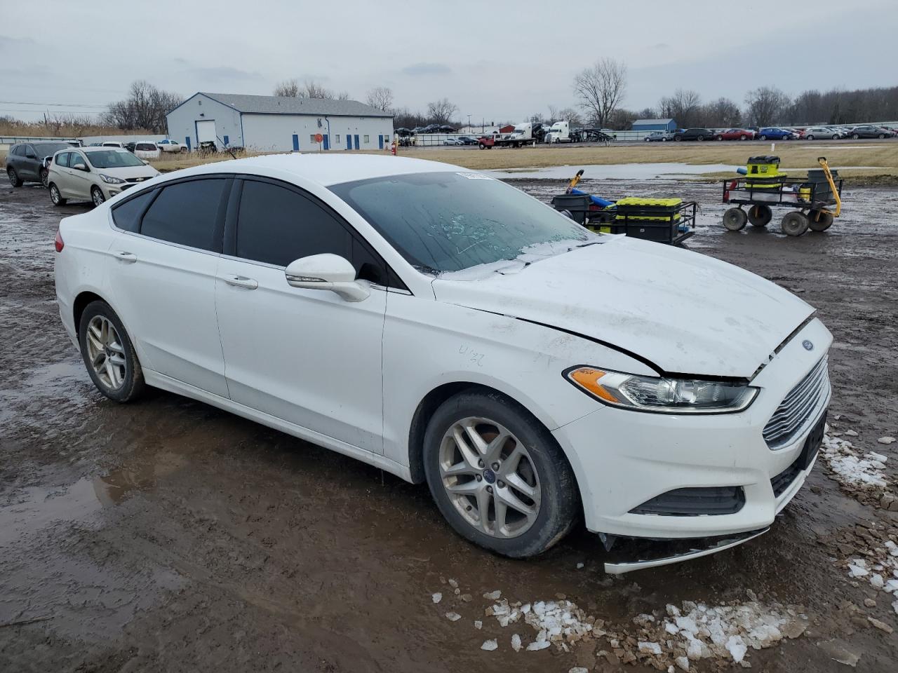 2015 Ford Fusion VIN 3FA6P0H73FR179785 Copart auction photo, front end / side damage thumbnail 4