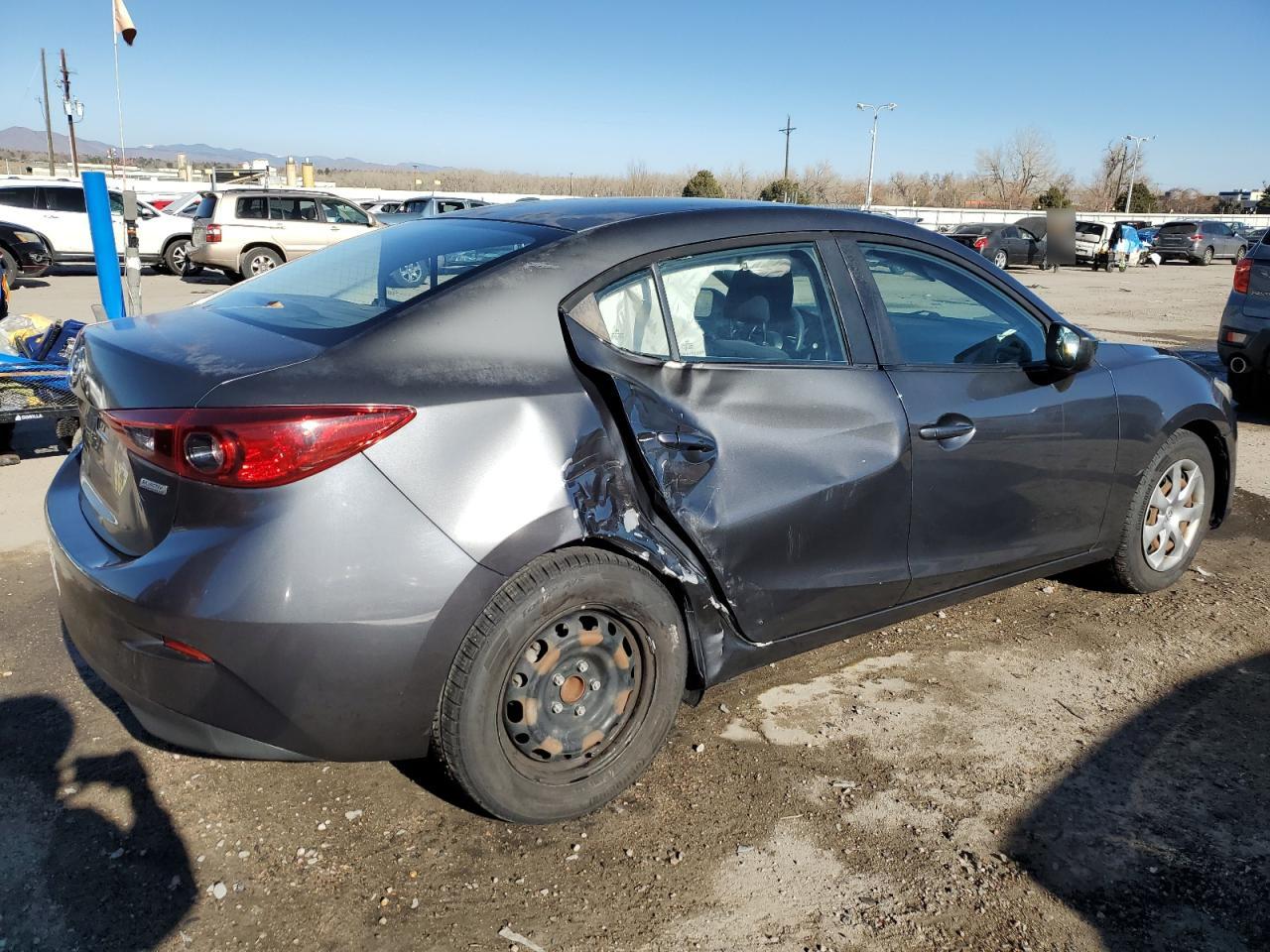 2014 Mazda 3 VIN JM1BM1U75E1179387 Copart auction photo, side / rear end damage thumbnail 3
