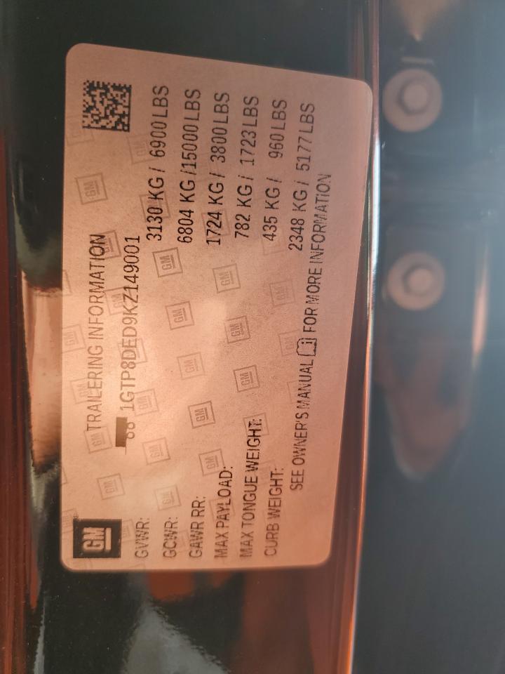 2019 GMC Sierra VIN 1GTP8DED9KZ149001 Copart auction photo, all over / vandalism damage thumbnail 13