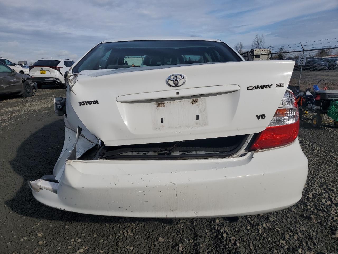 2003 Toyota Camry VIN 4T1BF32K43U050772 Copart auction photo, rear end damage thumbnail 6