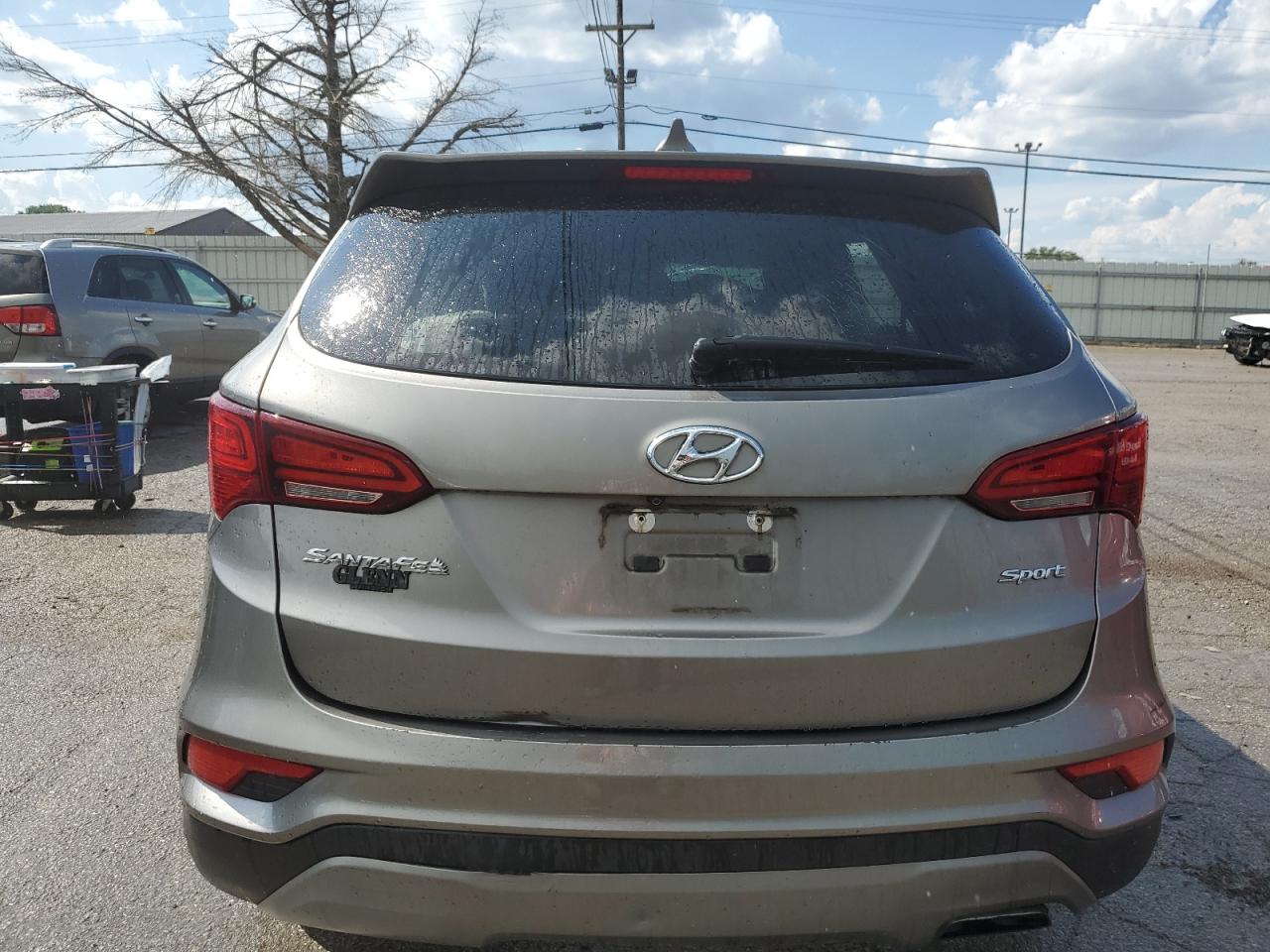 2017 Hyundai Santa Fe VIN 5NMZT3LB3HH020901 Copart auction photo, side / front end damage thumbnail 6