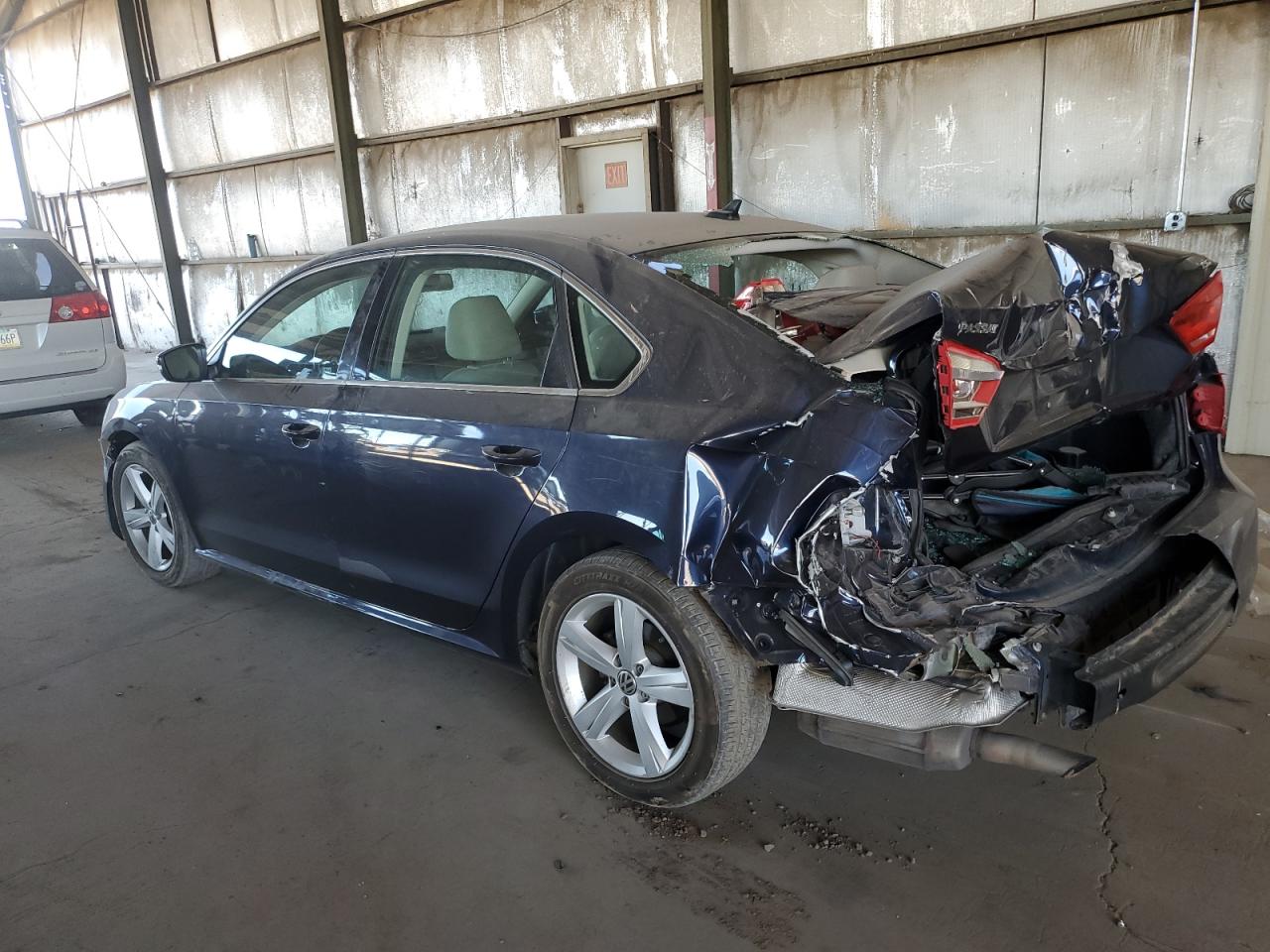 2015 Volkswagen Passat VIN 1VWAT7A3XFC082448 Copart auction photo, rear end damage thumbnail 2