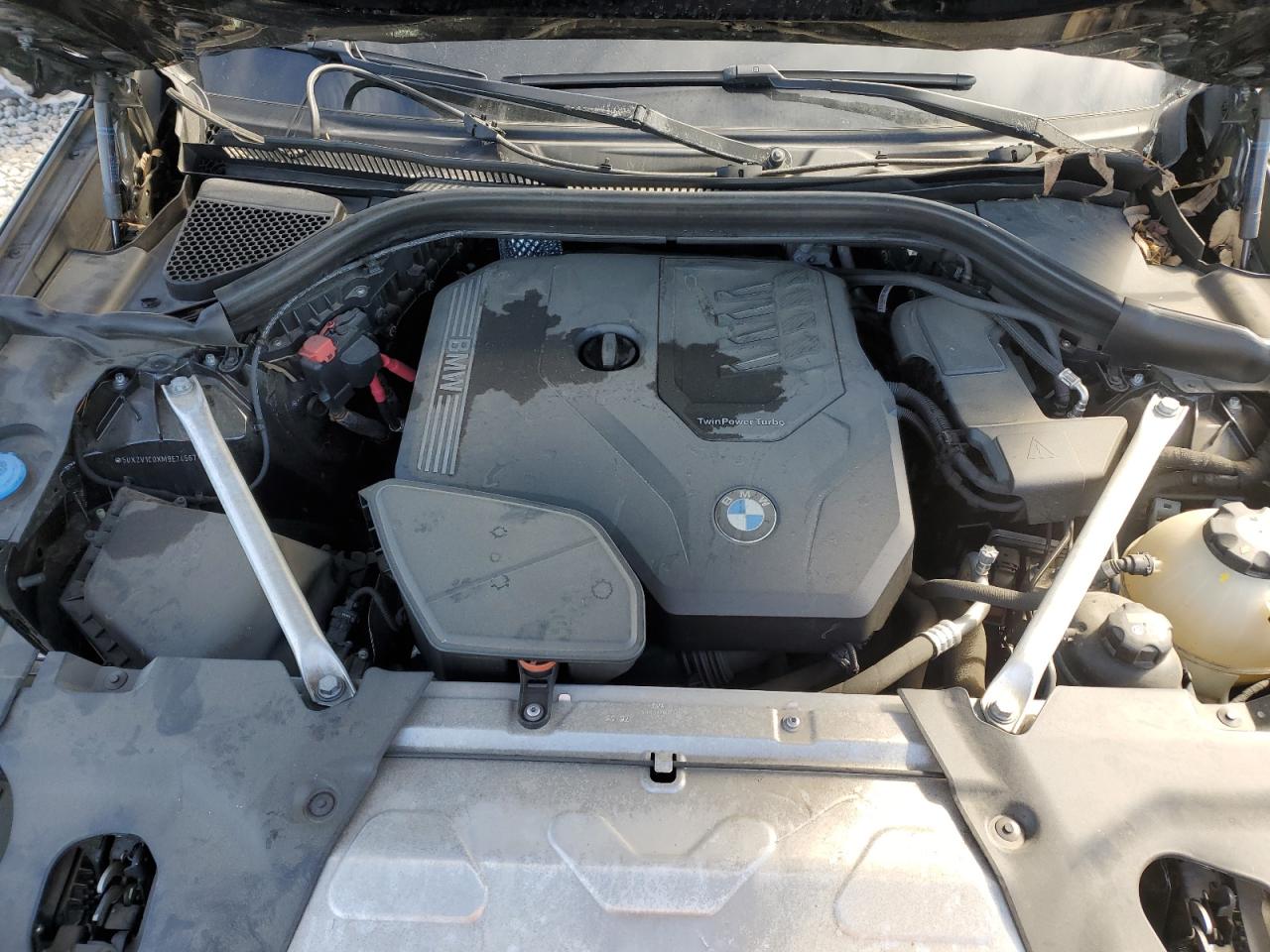2021 BMW X4 VIN 5UX2V1C0XM9E74567 Copart auction photo, front end / all over damage thumbnail 14