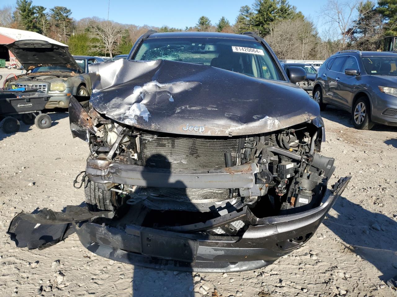 2016 Jeep Compass VIN 1C4NJDEB3GD802579 Copart auction photo, front end / mechanical damage thumbnail 5